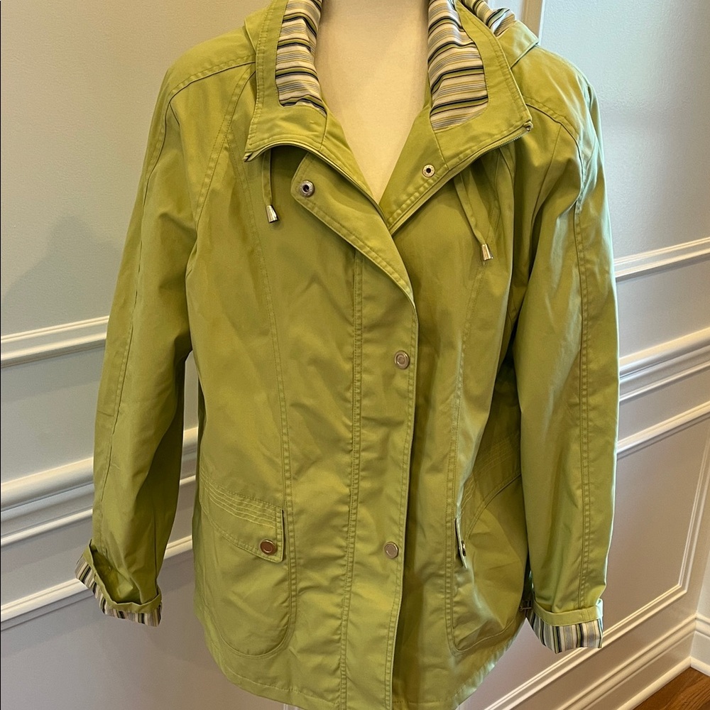 Mackintosh New England Lime Green Hooded Utility Coat